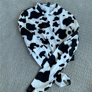Long sleeve cow printed shirt